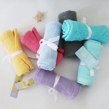 Coperta cellulare di cotone 100% cotone cotone cotto coperta per neonati negli ospedali