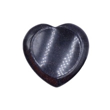 Blue Goldstone Handmade Craved 40MM Love Heart Thumb Worry Stone for Anxiety Stress Relief Meditation