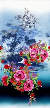 100% silk digital printed plain satin silk fabric