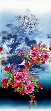 100% silk digital printed plain satin silk fabric