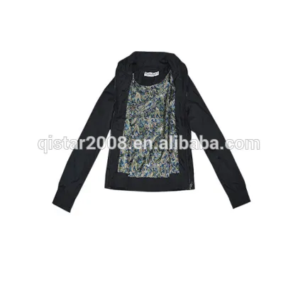 Fashion Spring Women Nylon and Pu Leather Jackets
