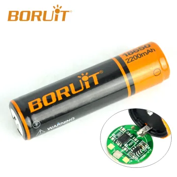 Brand New Boruit 2200mAh Protection Board 18650 Rechargeable Battery