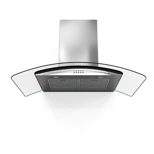 Kitchen Extractor Hood Curved Glass