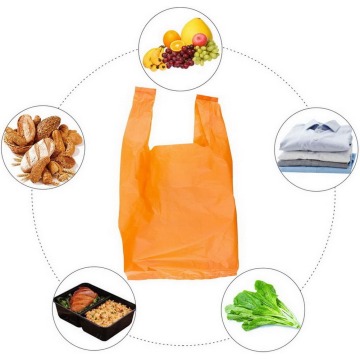 Printed Plastic Thank You Packaging Carrier T Shirt Shopping Bag