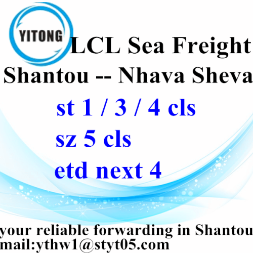 Ocean Freight Services van Shantou naar Nhava Sheva