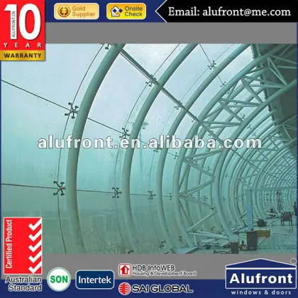 Top Quality Spider Curtain Wall/Steel Structure Curtain Wall For High Rise Building