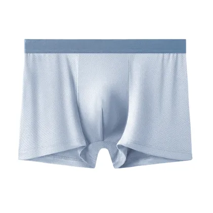 Ice Silk Men's Boxer Briefs - Solid Slim Underwear