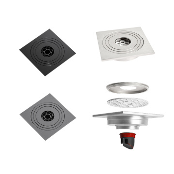 Drain de douche de salle de bain en cuivre 4 pouces 10 cm Drain au sol en laiton anti-odor
