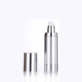 Luxury cosmetic packaging silver plating airless bottle