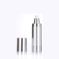 Bouteille airless d&#39;emballage cosmétique de luxe plaqué argent