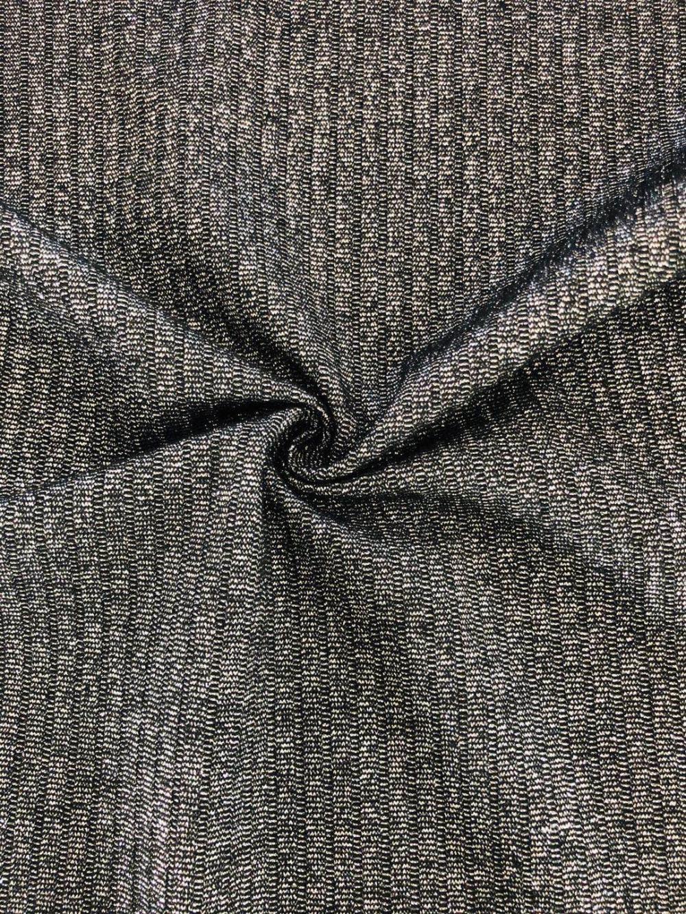 Popular wide lurex rib fabric
