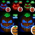 Máscara facial aterradora y brillante de Jack O Lantern