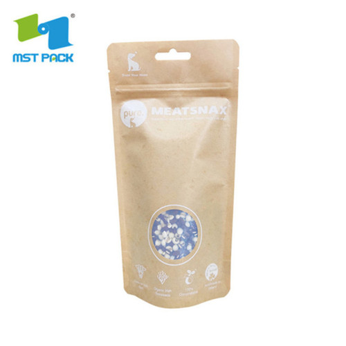 custom printed stand up zipper pouches with window