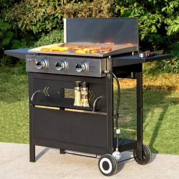 Butane Barbecue BBQ Gas Grill 4 Burner Cooking Equipment Flame Safety Device for Sale Party Dresses Black