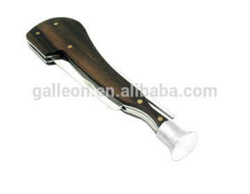 wooden finish Stainless Steel tobacco pipe tool knife reamer