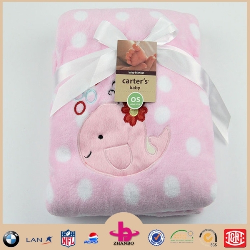 soft feel 100% polyester Eco-friendly baby baby security blanket