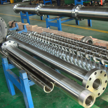 بشکه پیچ دو فلزی برای دستگاه اکستروژن