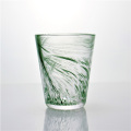Beber taza de vidrio de jugo con acabado nublado de color