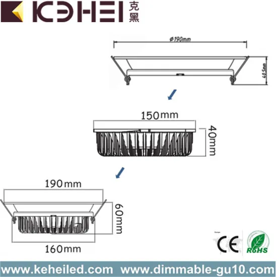 18W 30W 40W 6 8 Inch LED Downlights