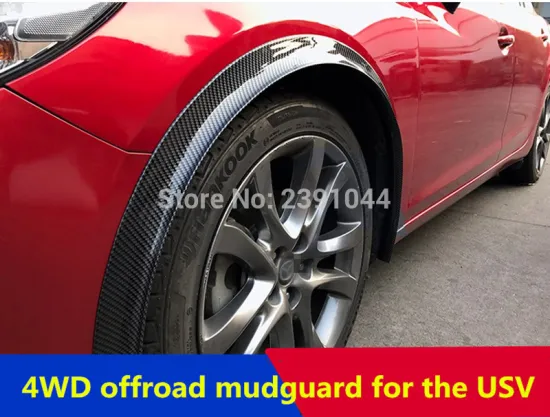 Car Fender Flare Extension Wheel Eyebrow Protector Lip Wheel-arch Trim Wheel Eyebrow Arch Decorative Scratch Proof Black Rubber