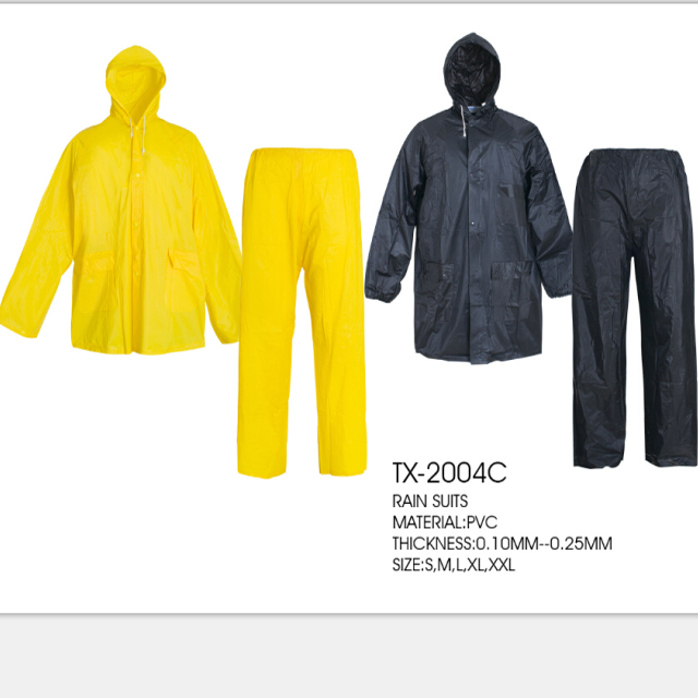 Raincoat suit yellow