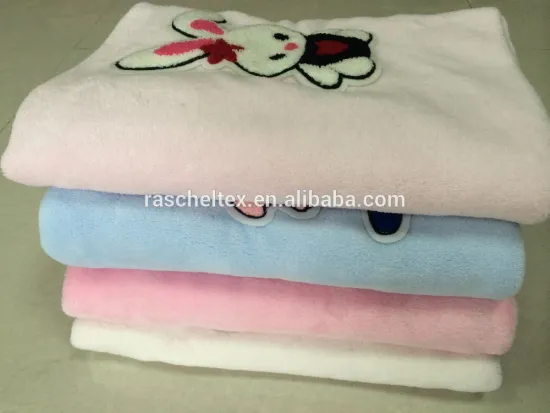 100% Polyester Euro Style Super Soft 1Ply Flannel Baby Blanket
