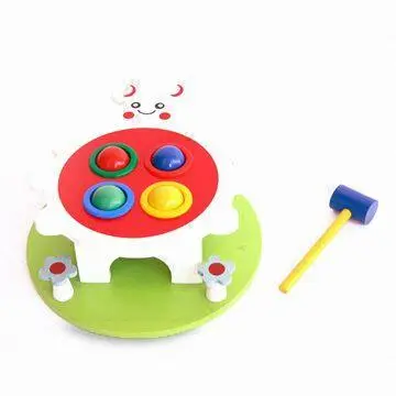 Whac-A-Mole Toy, Grab a Mallet and Take a Whack, Made of Solid Wood