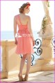 CE1024 um ombro backless joelho-comprimento cor coral chiffon dama de honra vestir padrões 2014