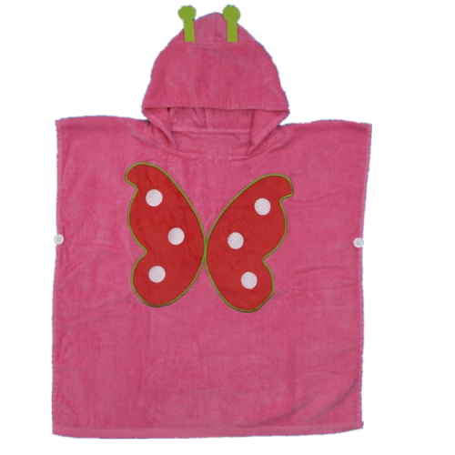 Kids cotton terry towel poncho