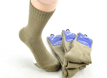 Men Custom Logo Cotton Army Socks