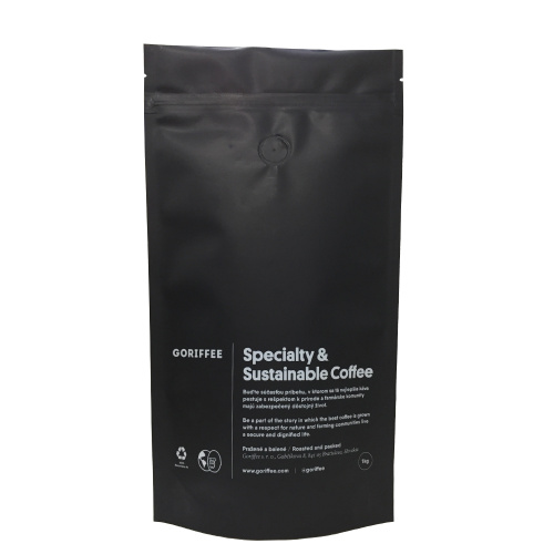 Recykling czarny kolor niestandardowy opakowanie kawy elastyczna torba