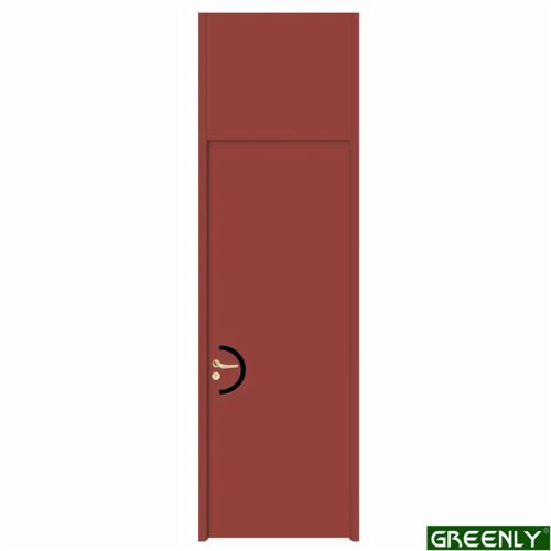 Puerta de madera de pintura roja