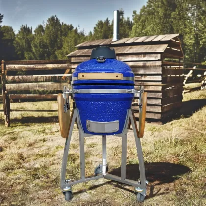 16 Inch Ceramic Charcoal Grill for Outdoor Kitchen - Joe Kamado Barbecue