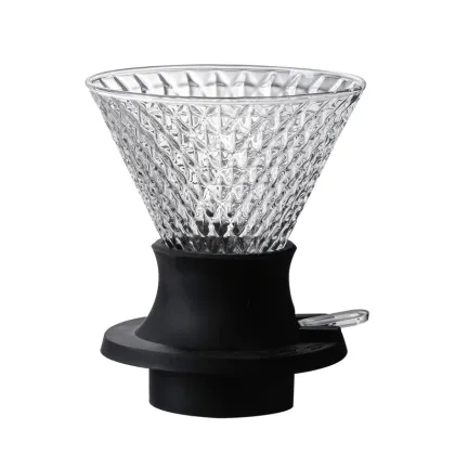Dripper Switch Glass Pour Over Coffee Maker V Shape Drip Coffee Dripper and Filters V02
