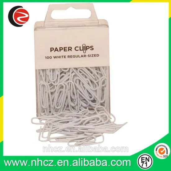 White Regular 1 Inch Paperclips - 100 paper clips per pack