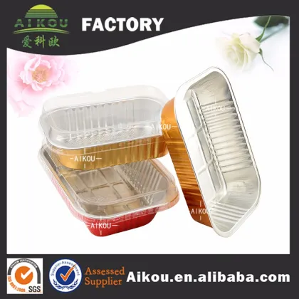 Sturdy heat sealing aluminum foil aluminum foil meal tray for oven