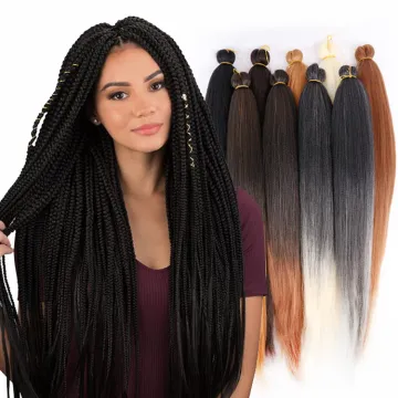 Synthetic prestretched braiding hair 52"  pre stretch hair braid pre stretched hair braid