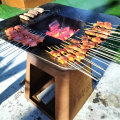 التصميم الحديث Corten Steel Outdoor Wood BBQ