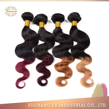 XuChang Beauty Products 100 Cheap Human Hair Weave Bundles, Brazilian Ombre Hair Body Wave 7A Quality Human Hair Extension