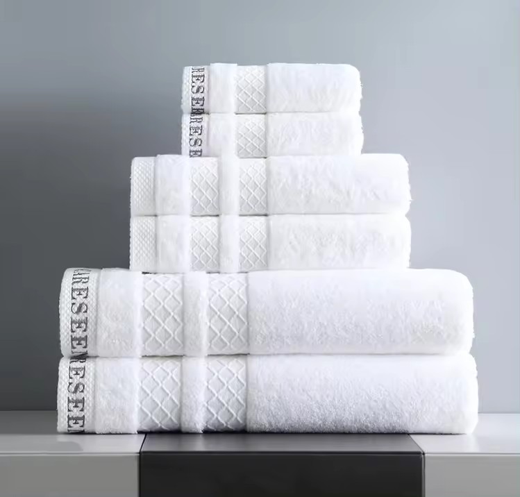 Hot Sale 100% cotton hotel towel, luxury hotel towel,jacquard towel set