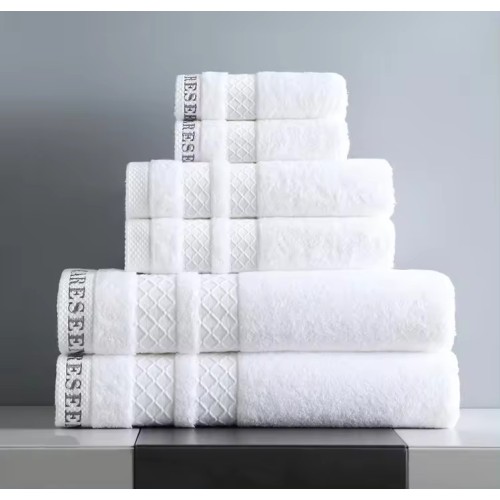 Vendita calda 100% asciugamano in cotone, asciugamano di lussuoso hotel, asciugamano jacquard