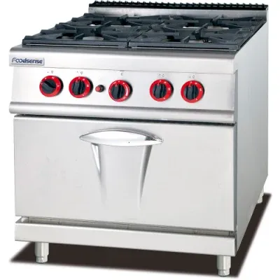 High Quality Commercial Kitchen Equipment 4-Burner Gas Range with Oven