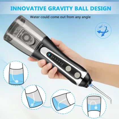 Rechargeable Cordless H2ofloss Water Flosser - IPX7 Waterproof Dental Oral Irrigator