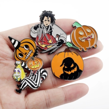 Pin Metal Halloween Labu Custom Pin Labu