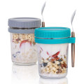 Glass Overnight Oats Jars With Lid And Spoon