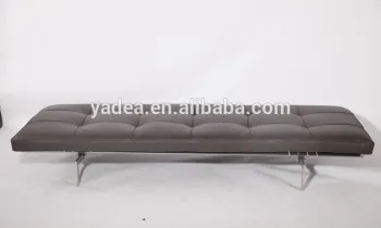 Brown leather classic living room sofa bed PK80 daybed sale