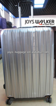 2014 New fashiable design ABS/PC luggage silver color and spinner wheels