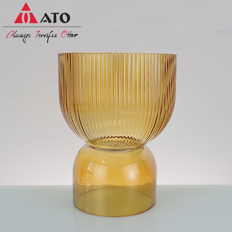 Modern Creative European Home Tabletop amber Vase Ornaments