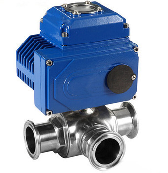 food grade electric 3way ball valve