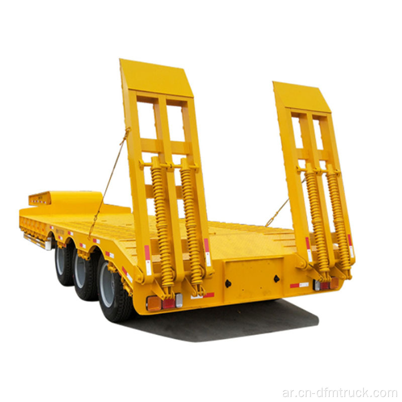 3 Axle Gooseneck Lowbed نصف شاحنة مقطورة